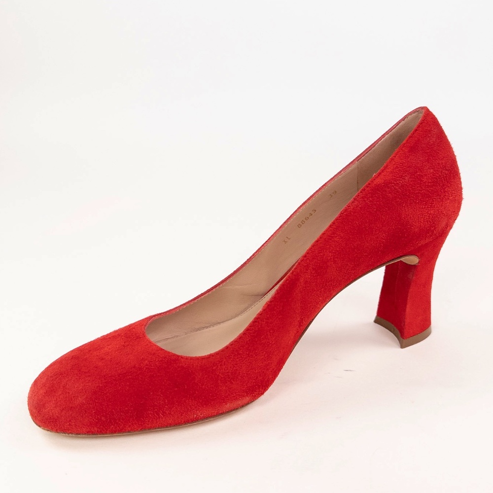 Elegant Red Suede Heels